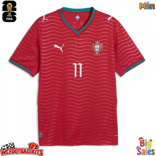 Portugal Joao Felix #11 Replica Home Stadium Shirt World Cup 2026 Short Sleeve